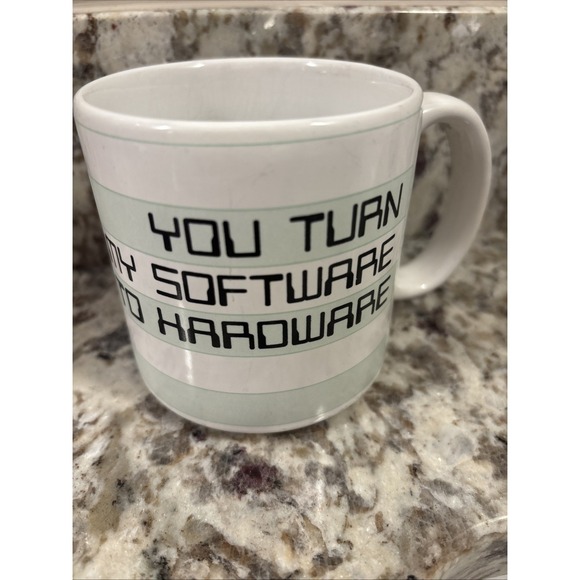 Vintage 1984 Terminal Madness Coffee Tea Cup Mug Compu-Mug Taylor & NG - Picture 2 of 8